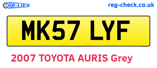 MK57LYF are the vehicle registration plates.