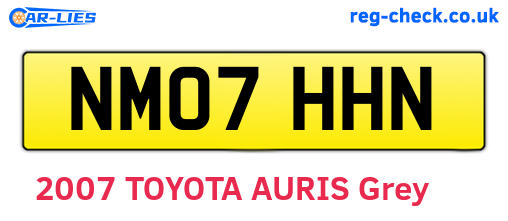 NM07HHN are the vehicle registration plates.
