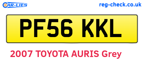 PF56KKL are the vehicle registration plates.