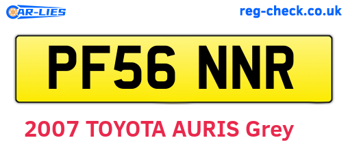 PF56NNR are the vehicle registration plates.