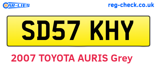 SD57KHY are the vehicle registration plates.
