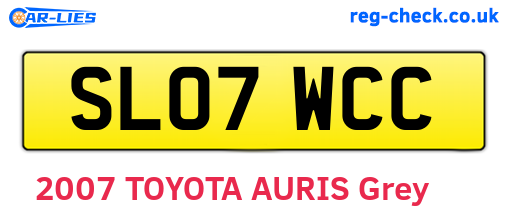 SL07WCC are the vehicle registration plates.