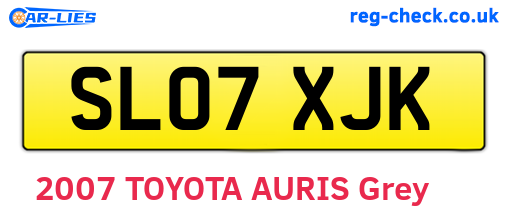 SL07XJK are the vehicle registration plates.