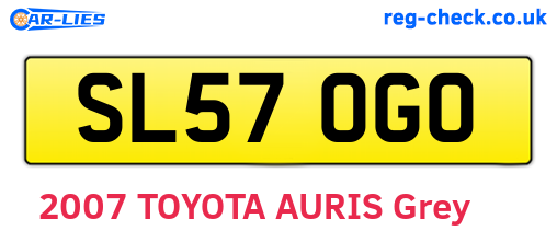 SL57OGO are the vehicle registration plates.