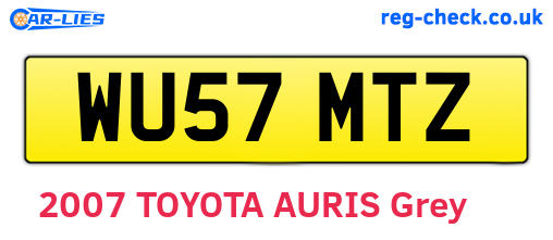 WU57MTZ are the vehicle registration plates.