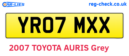 YR07MXX are the vehicle registration plates.