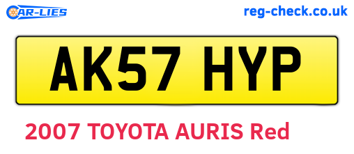 AK57HYP are the vehicle registration plates.