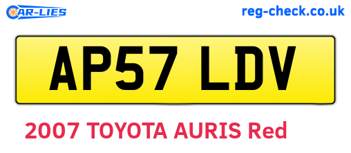 AP57LDV are the vehicle registration plates.