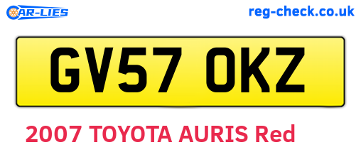GV57OKZ are the vehicle registration plates.