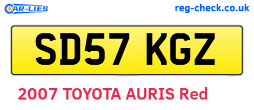 SD57KGZ are the vehicle registration plates.