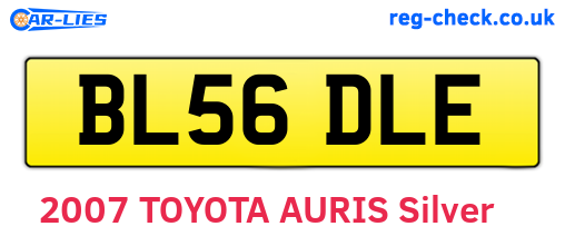 BL56DLE are the vehicle registration plates.