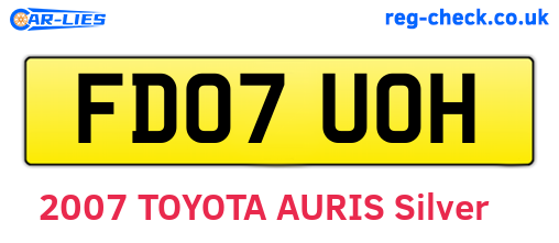 FD07UOH are the vehicle registration plates.
