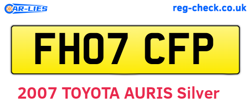 FH07CFP are the vehicle registration plates.