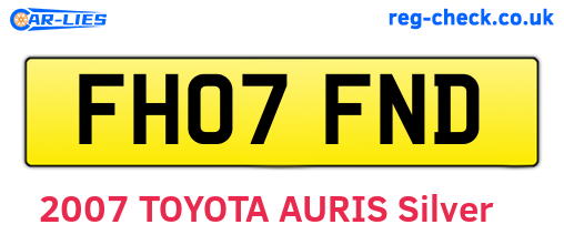 FH07FND are the vehicle registration plates.
