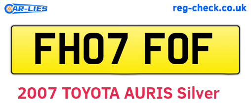 FH07FOF are the vehicle registration plates.