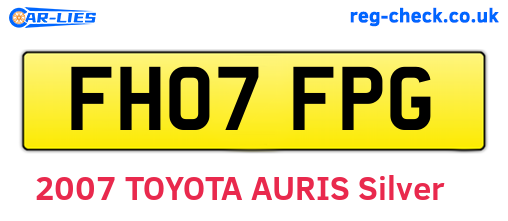 FH07FPG are the vehicle registration plates.