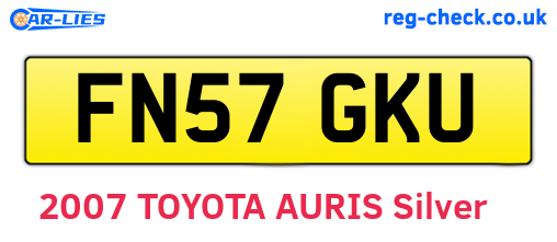 FN57GKU are the vehicle registration plates.