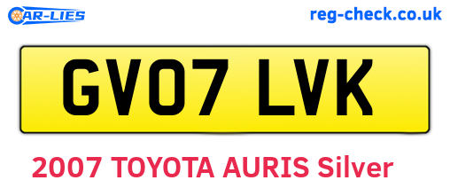 GV07LVK are the vehicle registration plates.