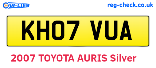 KH07VUA are the vehicle registration plates.