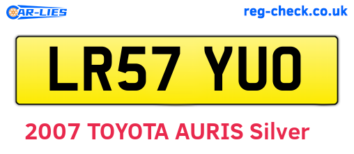 LR57YUO are the vehicle registration plates.