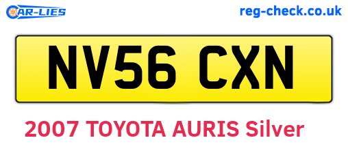 NV56CXN are the vehicle registration plates.