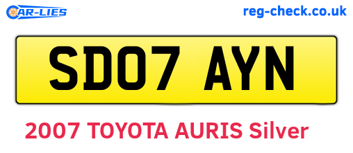 SD07AYN are the vehicle registration plates.