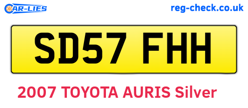 SD57FHH are the vehicle registration plates.