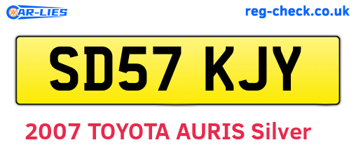 SD57KJY are the vehicle registration plates.