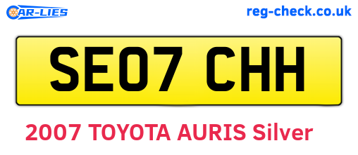 SE07CHH are the vehicle registration plates.