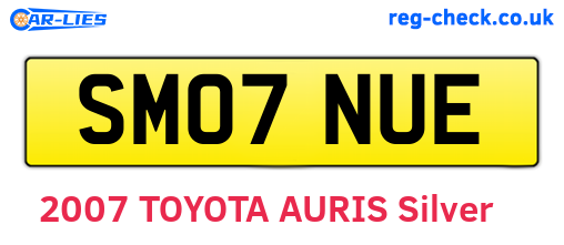 SM07NUE are the vehicle registration plates.