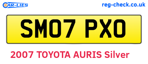SM07PXO are the vehicle registration plates.