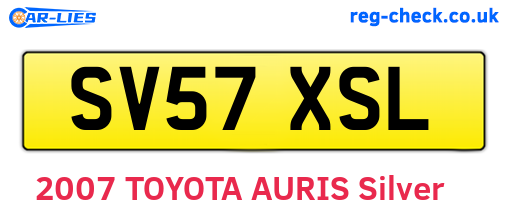 SV57XSL are the vehicle registration plates.
