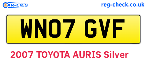 WN07GVF are the vehicle registration plates.