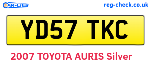 YD57TKC are the vehicle registration plates.