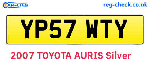 YP57WTY are the vehicle registration plates.
