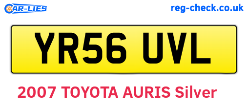 YR56UVL are the vehicle registration plates.