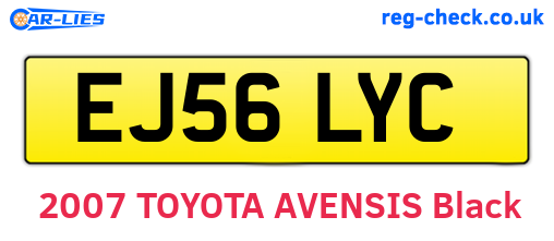 EJ56LYC are the vehicle registration plates.