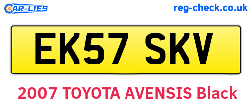 EK57SKV are the vehicle registration plates.