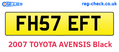 FH57EFT are the vehicle registration plates.