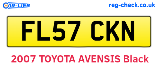 FL57CKN are the vehicle registration plates.