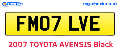 FM07LVE are the vehicle registration plates.