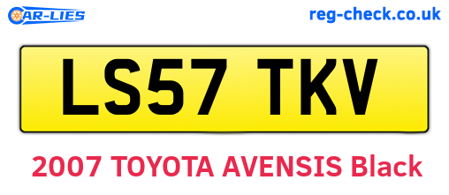 LS57TKV are the vehicle registration plates.