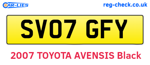 SV07GFY are the vehicle registration plates.
