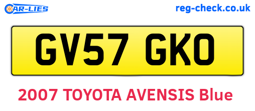 GV57GKO are the vehicle registration plates.