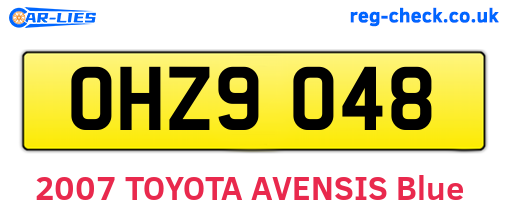 OHZ9048 are the vehicle registration plates.