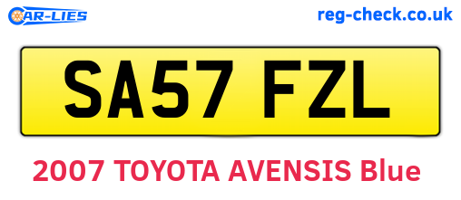 SA57FZL are the vehicle registration plates.