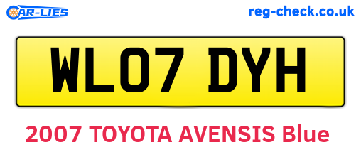 WL07DYH are the vehicle registration plates.