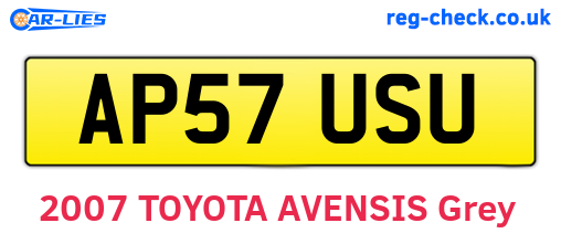 AP57USU are the vehicle registration plates.