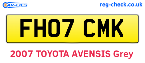 FH07CMK are the vehicle registration plates.