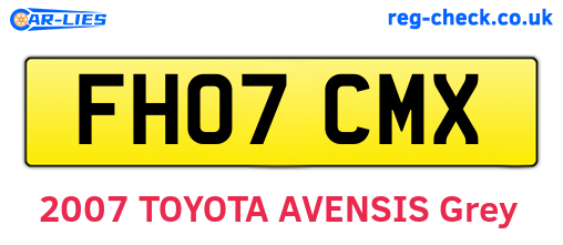 FH07CMX are the vehicle registration plates.